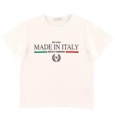 Dolce & Gabbana T-shirt - DNA Jr - Vit m. Tryck