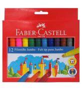 Faber-Castell Tuschpennor - Jumbo - 12 st - FlerfÃ¤rgad