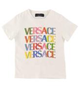 Versace T-shirt - Vit m. FlerfÃ¤rgad/Rosa
