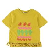 Stella McCartney Kids T-shirt - Currygul m. tryck/Fransar