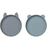 Liewood Tallrikar - Silikon - 2-pack - Olivia - Blue Mix