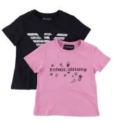 Emporio Armani T-shirts - 2-pack - MarinblÃ¥/Flamingo