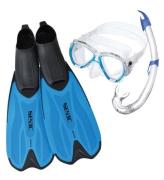 Seac Snorkelset m. SimfÃ¶tter - Tris Spinta MD - BlÃ¥