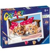 Ravensburger CreArt MÃ¥larset - Two Cuddly Cats