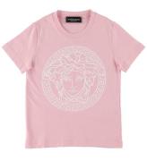 Versace T-shirt - English Rose/Vit m. Logo