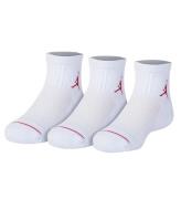 Jordan Ankelstrumpor - 3-pack - Jumpman Quarter - Vit