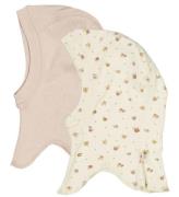 Wheat Balaclava - Amel - 2-pack - Kritblommor