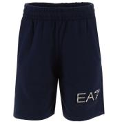 EA7 Sweatshorts - MarinblÃ¥ m. Silver