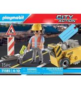 Playmobil City Action - Byggnadsarbetare med kantskÃ¤rare - 71185