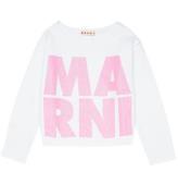 Marni Sweatshirt - Beskuren - Vit/Rosa m. Glitter