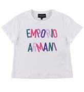 Emporio Armani T-shirt - Vit m. Broderi