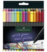 Faber-Castell Ink - Grip Tuschpennor - 30 st. - Pastel/Neon