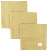 Pine Cone Muslinfilt - 3-pack - 70x70 cm - Edith - Mustard