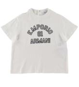Emporio Armani T-shirt - Vit m. MarinblÃ¥