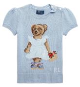 Polo Ralph Lauren T-shirt - Stickad - Stuga - Gods Blue m. Bam