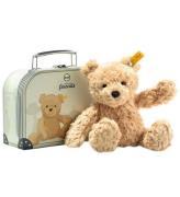 Steiff Gosedjur - 25 cm. - Jimmy Teddy Bear - I resvÃ¤ska - Light