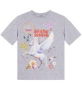 Stella McCartney Kids T-shirt - GrÃ¥melerad m. EnhÃ¶rning