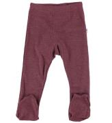 Joha Leggings - Rib - Ull/Silke - Bordeaux