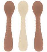 Mikk-Line Skedar - 3-pack - Silikon - Brown Sugar/White Swan