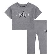 Jordan T-shirt/Leggings - GrÃ¥melerad m. Logo