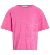 Calvin Klein T-shirt - Puff Hero Logo - Rosa Amour