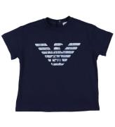 Emporio Armani T-shirt - MarinblÃ¥ m. Logo