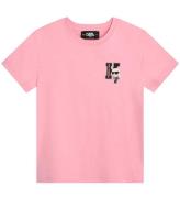 Karl Lagerfeld T-shirt - Rosa m. Tryck