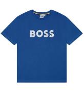 BOSS T-shirt - Elektrisk Blue m. Vit