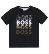 BOSS T-shirt - Svart m. Vit/Brun