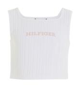 Tommy Hilfiger Topp - Monotyp Rib - Vit