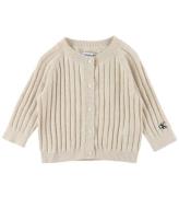 Calvin Klein Cardigan - Stickad - Rib - Vanilla Heather