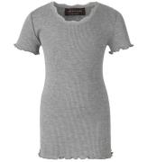 Rosemunde T-shirt - Silke/Bomull - Noos - Light Grey Melange