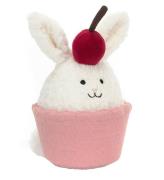 Jellycat Gosedjur - 14x10 cm - Dainty Dessert Bunny Cupcake