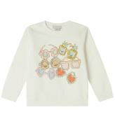 Stella McCartney Kids Sweatshirt - Vit m. SolglasÃ¶gon