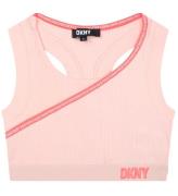 DKNY Topp - Rib - Rosa m. Rosa