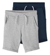 Name It Sweatshorts - Noos - NkmVermo - 2-pack - Grey Melange