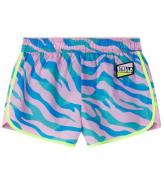 Stella McCartney Kids Sportsshorts - Rosa/BlÃ¥/GrÃ¶nrandig