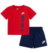 Nike Shortsset - T-shirt/Shorts - Röd/Midnight Marinblå