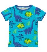 SmÃ¥folk T-shirt - Blue Atoll m. Dinosaur