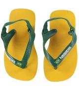 Havaianas Flip-Flops - Baby Brasilien Logo II - Pop Yellow/Amazo