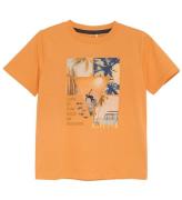 Minymo T-shirt - HÃ¥na Orange m. Surfare