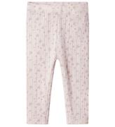 Lil' Atelier Leggings - NbfRachello - Lila Ash m. Blommor