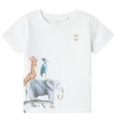 Name It T-shirt - NmmJaso - Bright White m. Djur