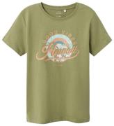 Name It T-shirt - NkmVictor - Oil Green/Hawaii