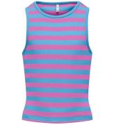 Kids Only Topp - Rib - KogNessa - Azure Blue/Rosebud