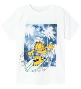 Name It T-shirt - NkmMaclin Garfield - Bright White m. Tryck