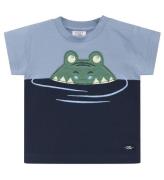 Hust and Claire T-shirt - Arthur - Faded Blue m. Krokodiler