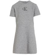 Calvin Klein Klänning - Jacquard Quilted - Light Grey Heather