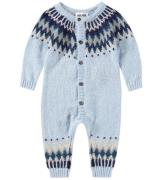 Molo Onesie - Stickad - Ull - Frej - Blue Nyanser