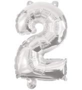 Decorata Party Folieballong - 86cm - Nr 2 - Silver